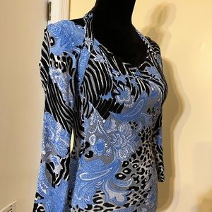 Boston Proper unique animal print top